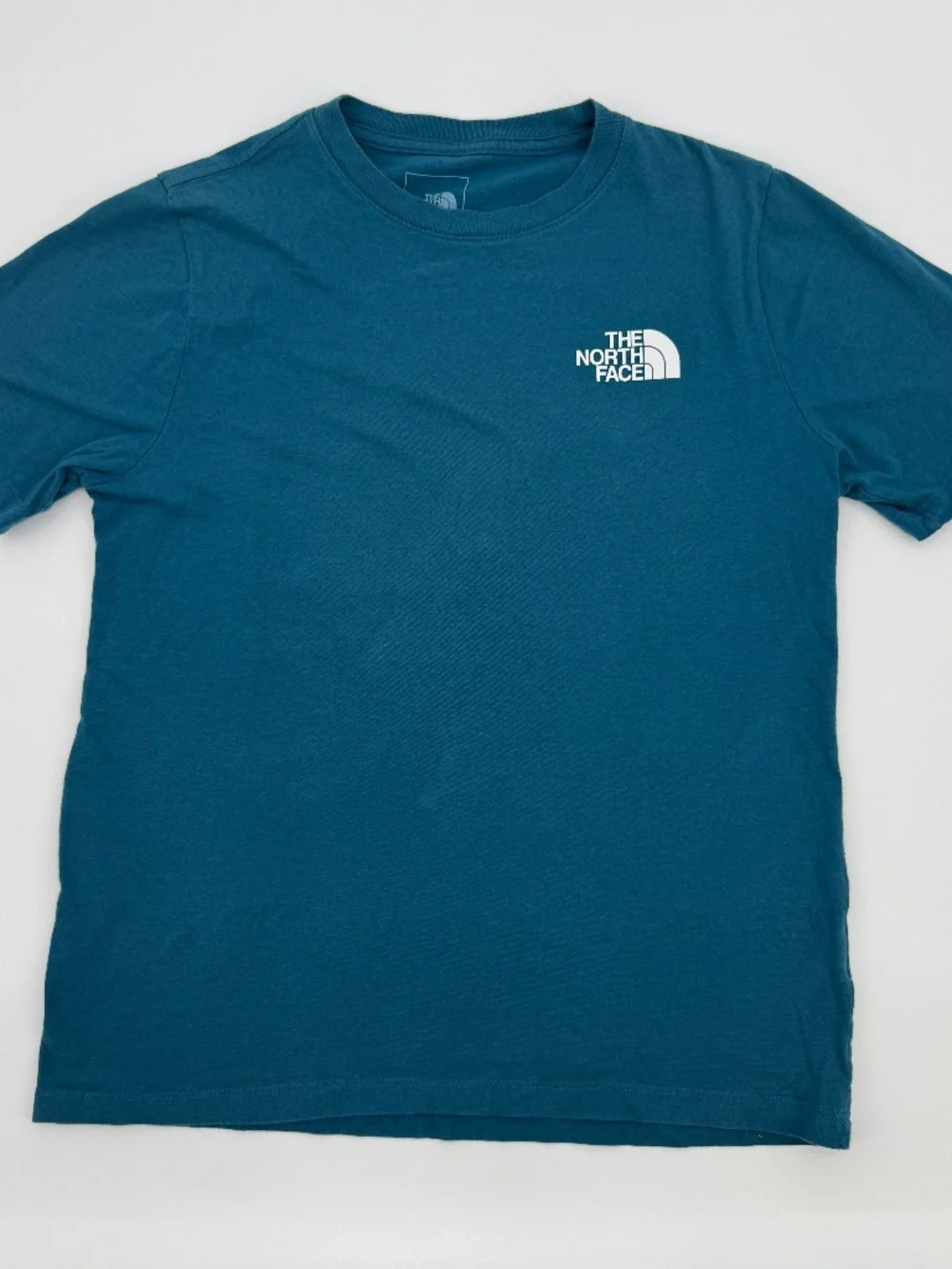 The North Face Teal Blue Graphic Gorpcore Outdoors Hiking T-Shirt Women M - Picture 2 of 4